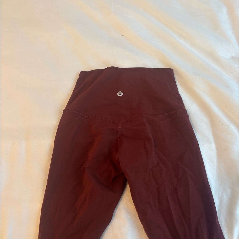 Lulu leggings maroon size 2